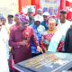 Sanwo-Olu and the deputy governor at the unveiling of the road project